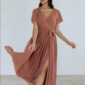 Baltic Born Kristina Maxi Dress Rosy Brown Size Small!